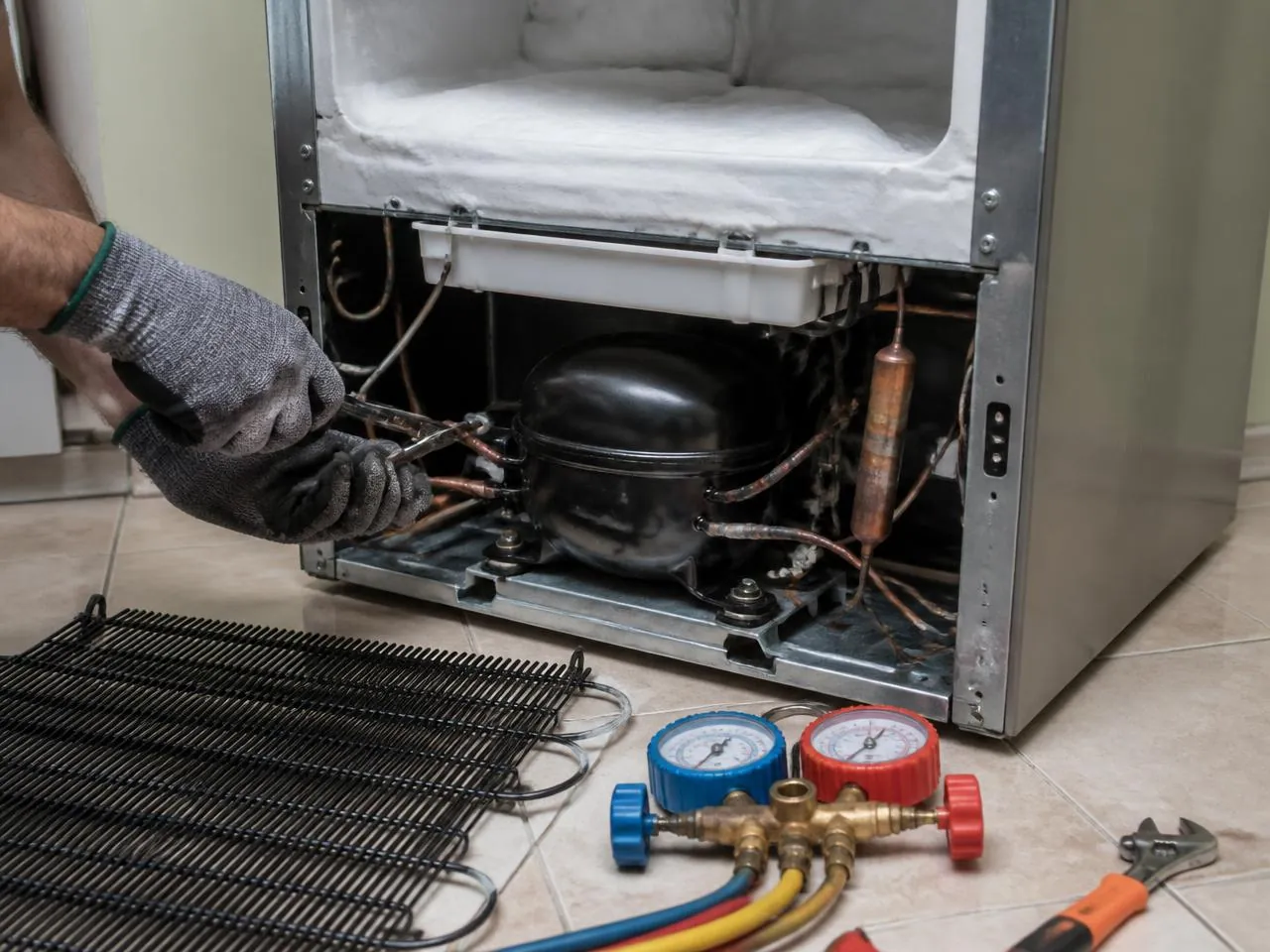 Dépannage du compresseur et du circuit de froid d'un congélateur par ASD Electronique à Perpignan