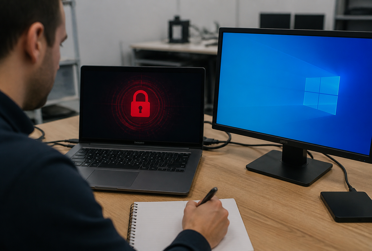 Suppression d'un ransomware et nettoyage complet d'un ordinateur Windows à Perpignan
